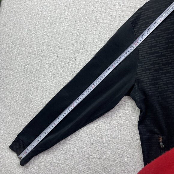 Hugo Boss Track Jacket Tech Full Zip Men L Geometric Black AOP w/ Yellow Logo - Picture 9 of 16